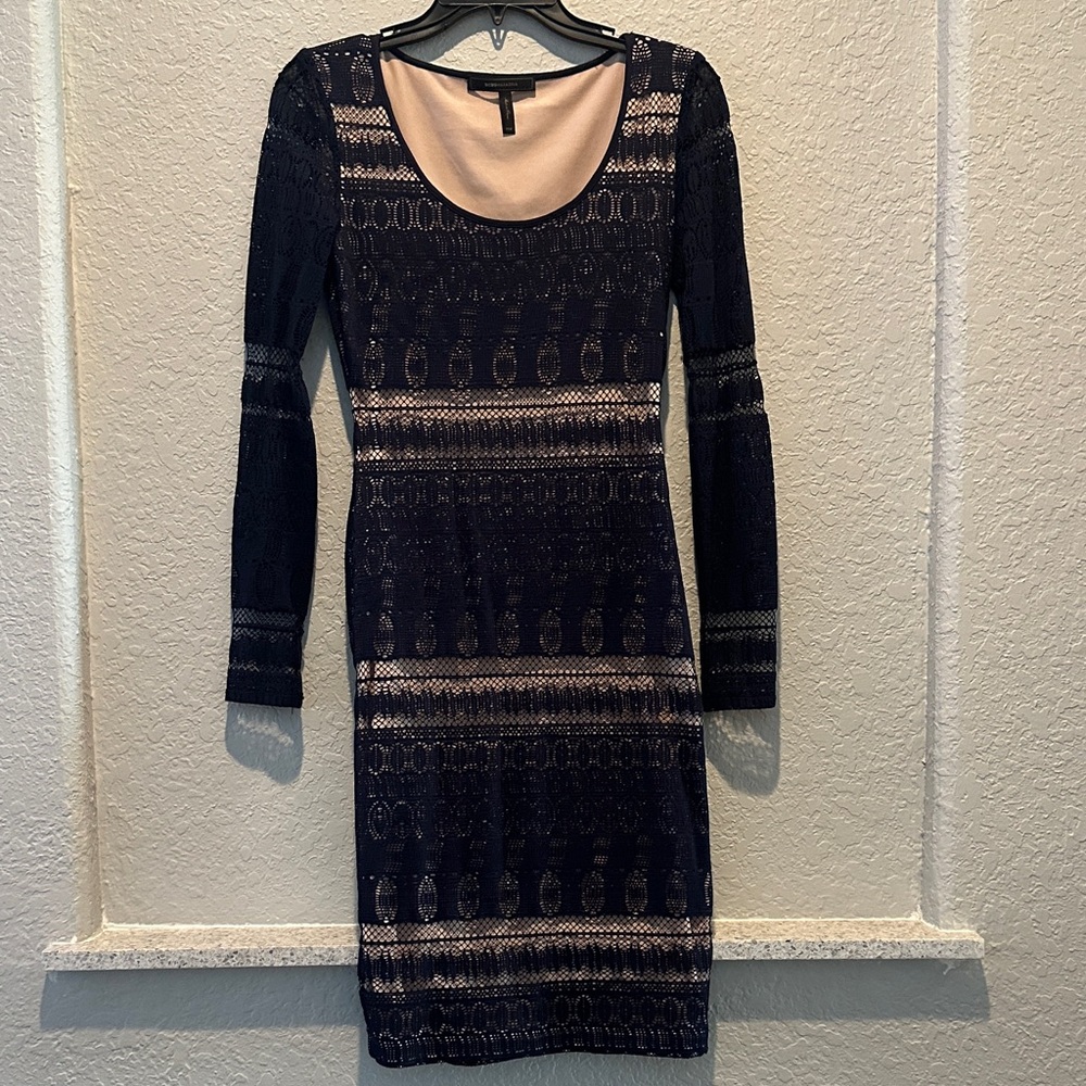BCBG classic blue lace woman’s dress